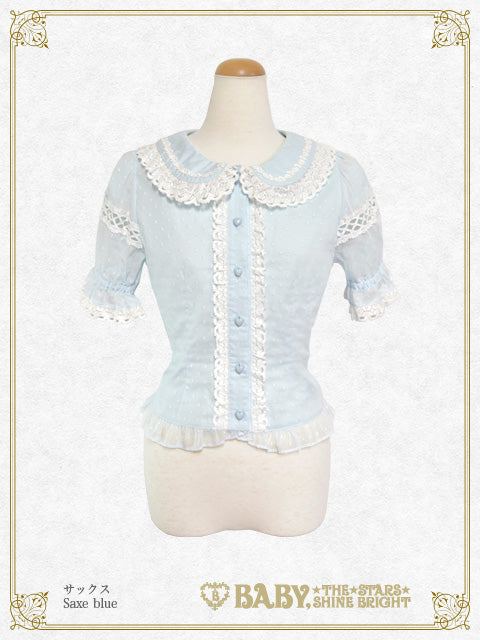 リボンタイ付半袖ブラウス ベイビーザスターズシャインブライト