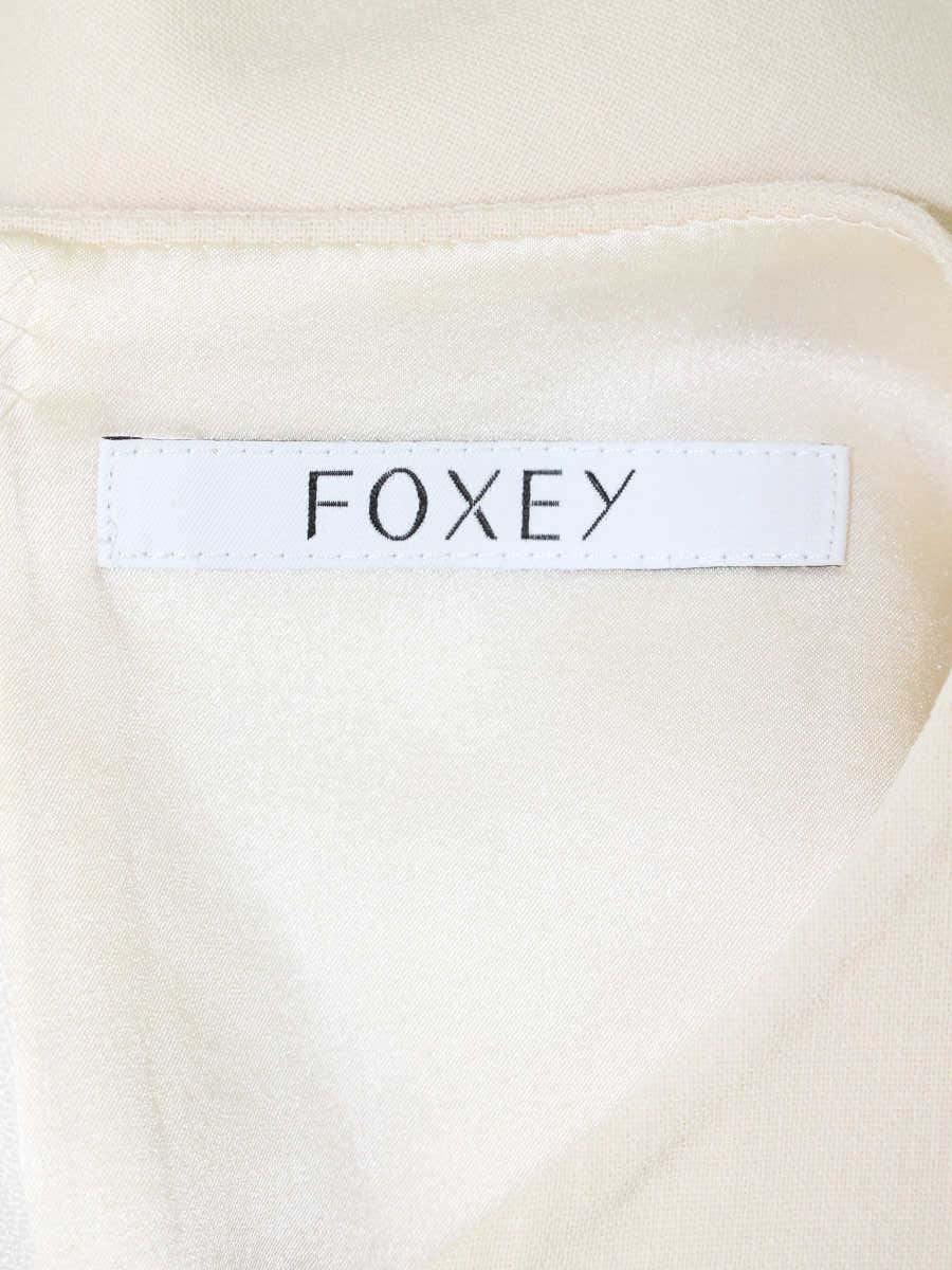 フォクシーブティック 37794 ワンピース 40 ベージュ ウール シルク