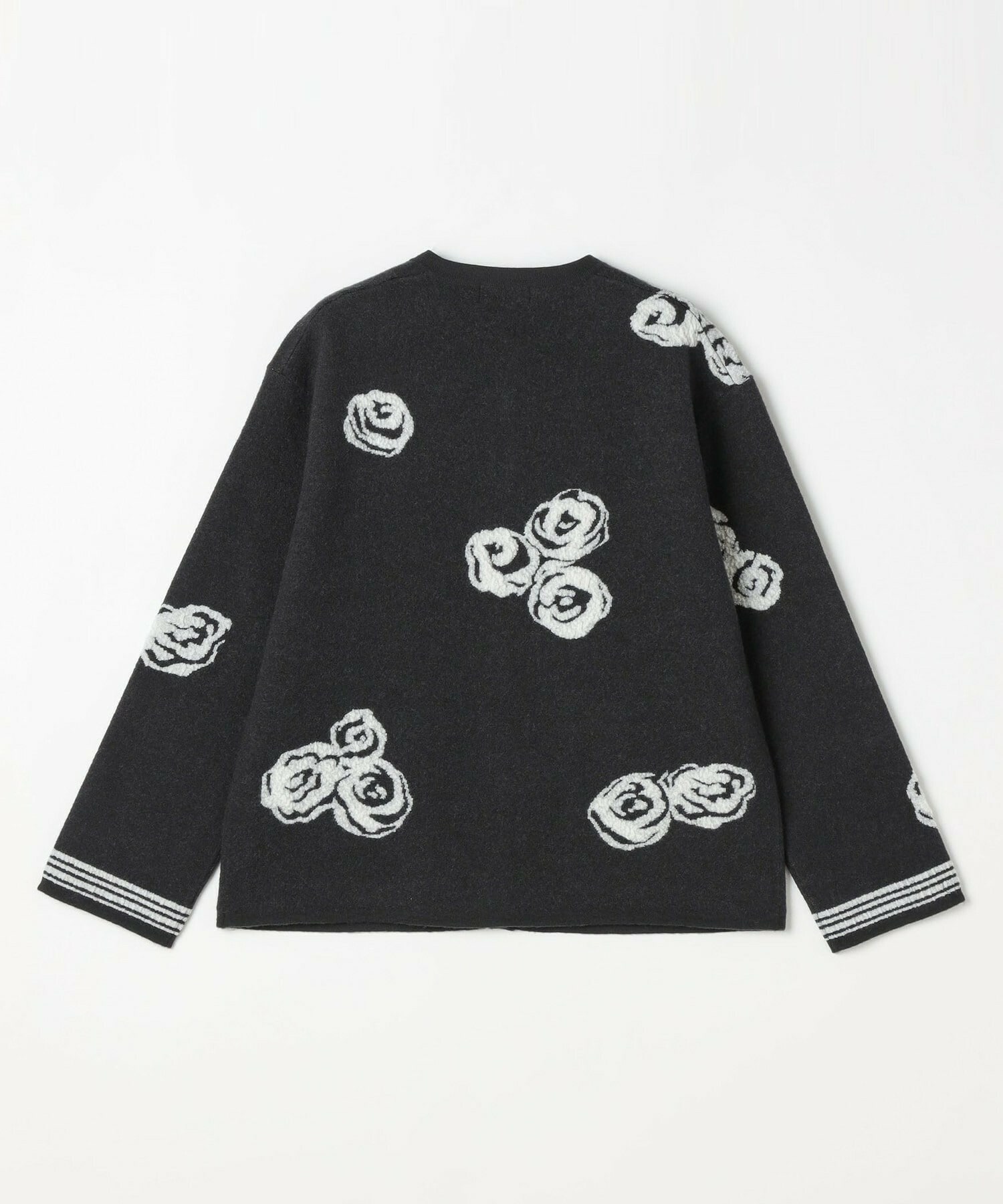 クロワッサンno.1127掲載］ウール花柄ジャガードカーディガン｜BIGI