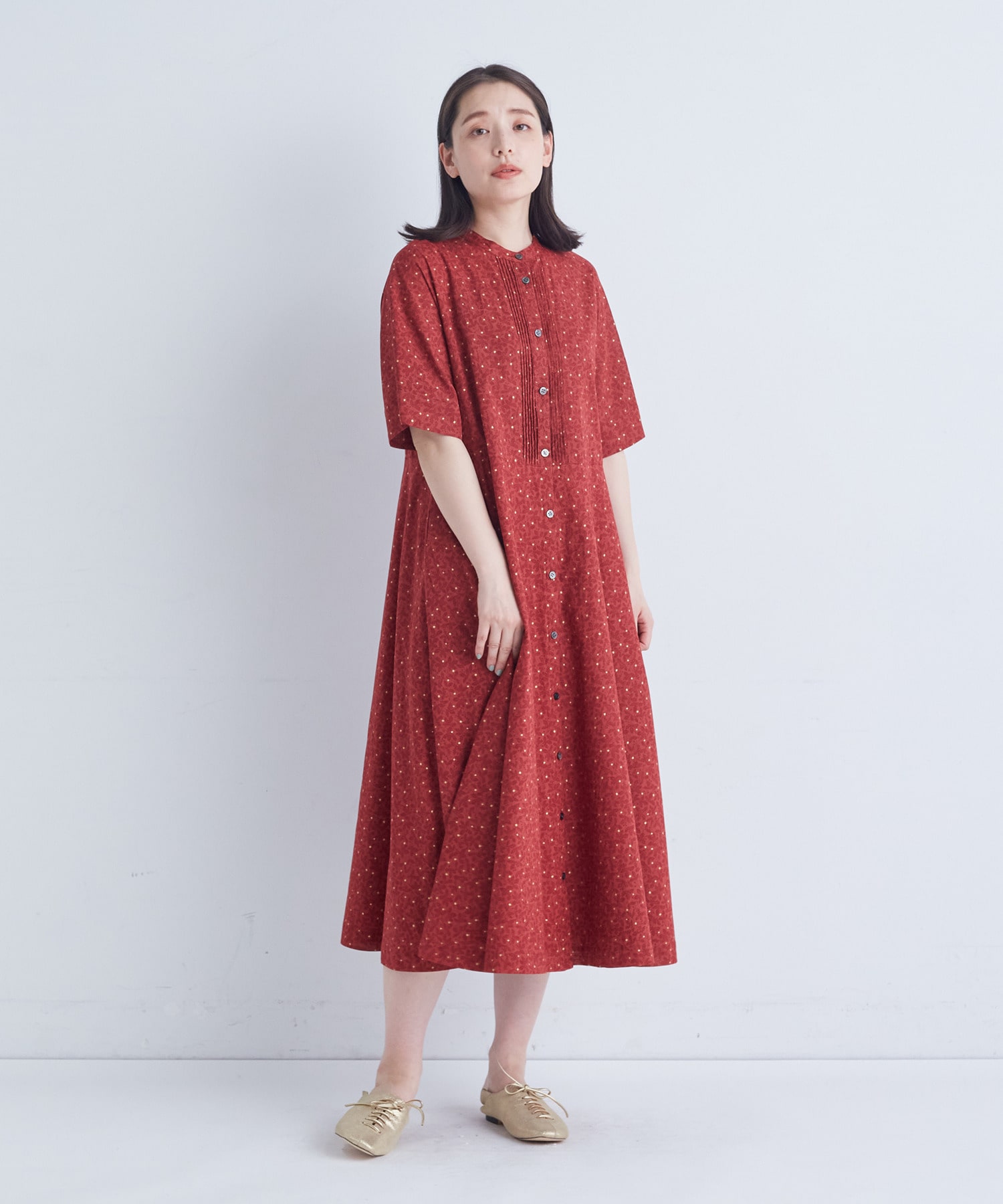 リーフプリントワンピース｜BIGI online store - ビギ オンラインストア