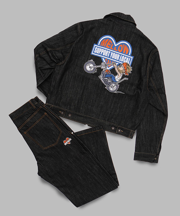 MELLOW(メロー)/ YOUR LOCAL DENIM JACKET -ブラック- | Blue in Green