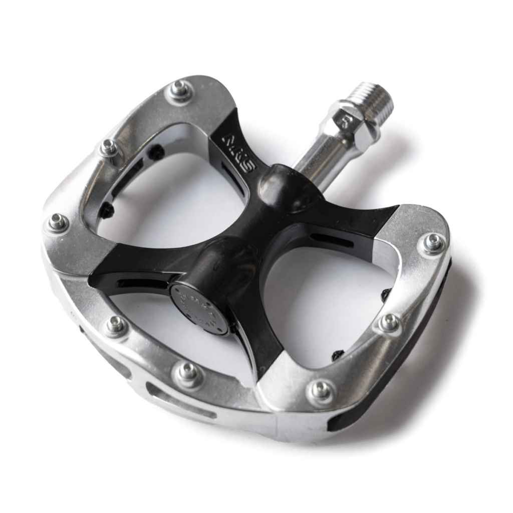 MKS* pretzel pedal BL special (black body/silver cage) - BLUE LUG