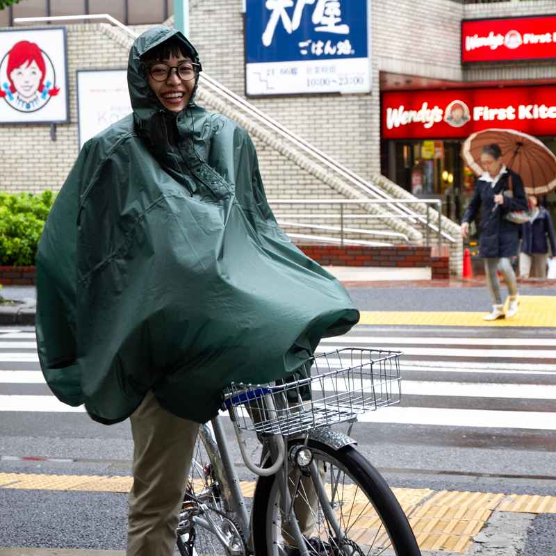 FAIRWEATHER* packable rain poncho (algae green) - BLUE LUG ONLINE