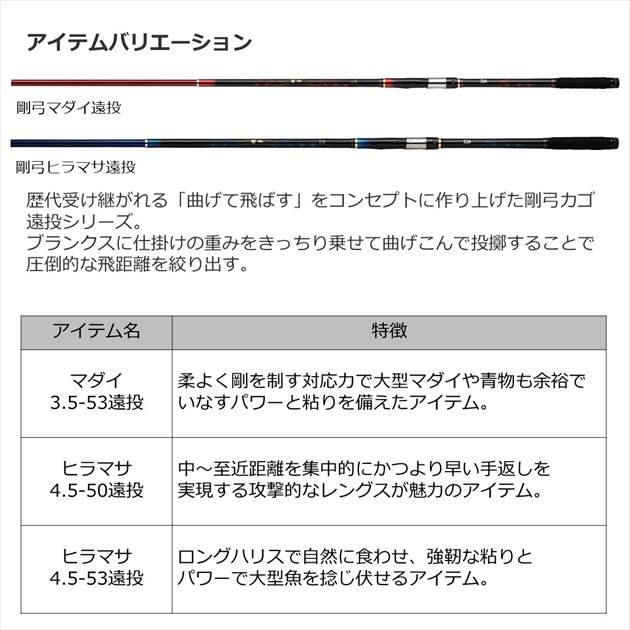 ダイワ 遠投竿 剛弓マダイ 3.5-53遠投・Q【即日発送】(3.5-53遠投・Q