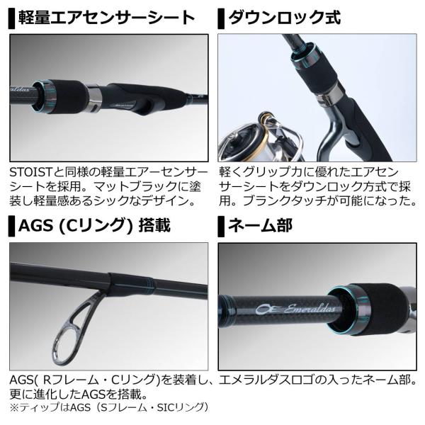特価】ダイワ エメラルダス AIR AGS 86MH (スピニング 2ピース): 竿