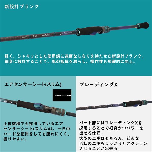 ダイワ エギングロッド エメラルダス X 86M・J(2ピース)【即日発送