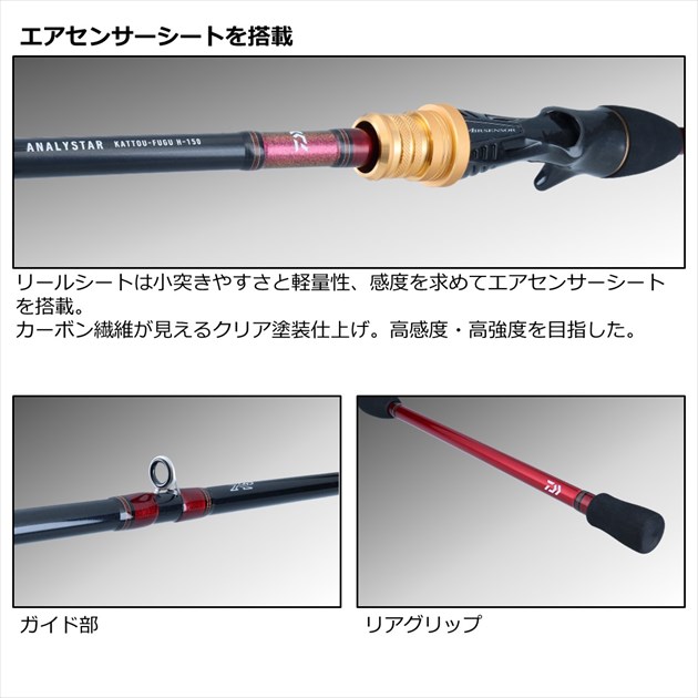 ダイワ フグ竿 アナリスターカットウフグ HH-150(2ピース)(HH-150): 竿