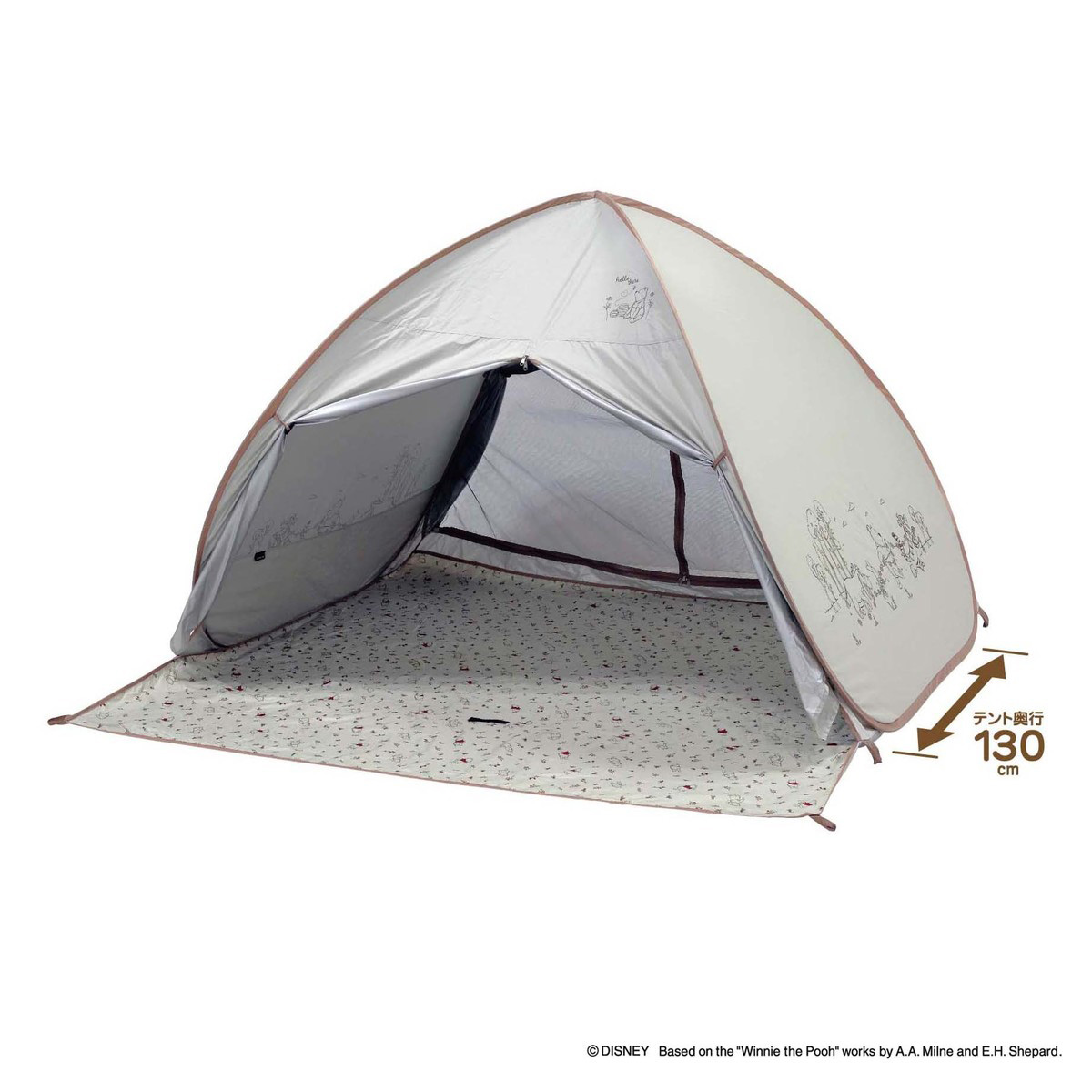 ディズニー ポップアップテントフルクローズUV（くまのプーさん