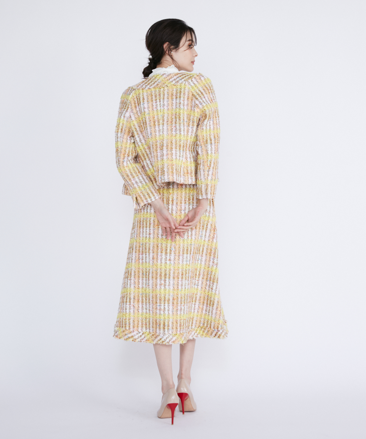 M Maglie le cassetto》コットンキャンディーツイードジャケット｜M