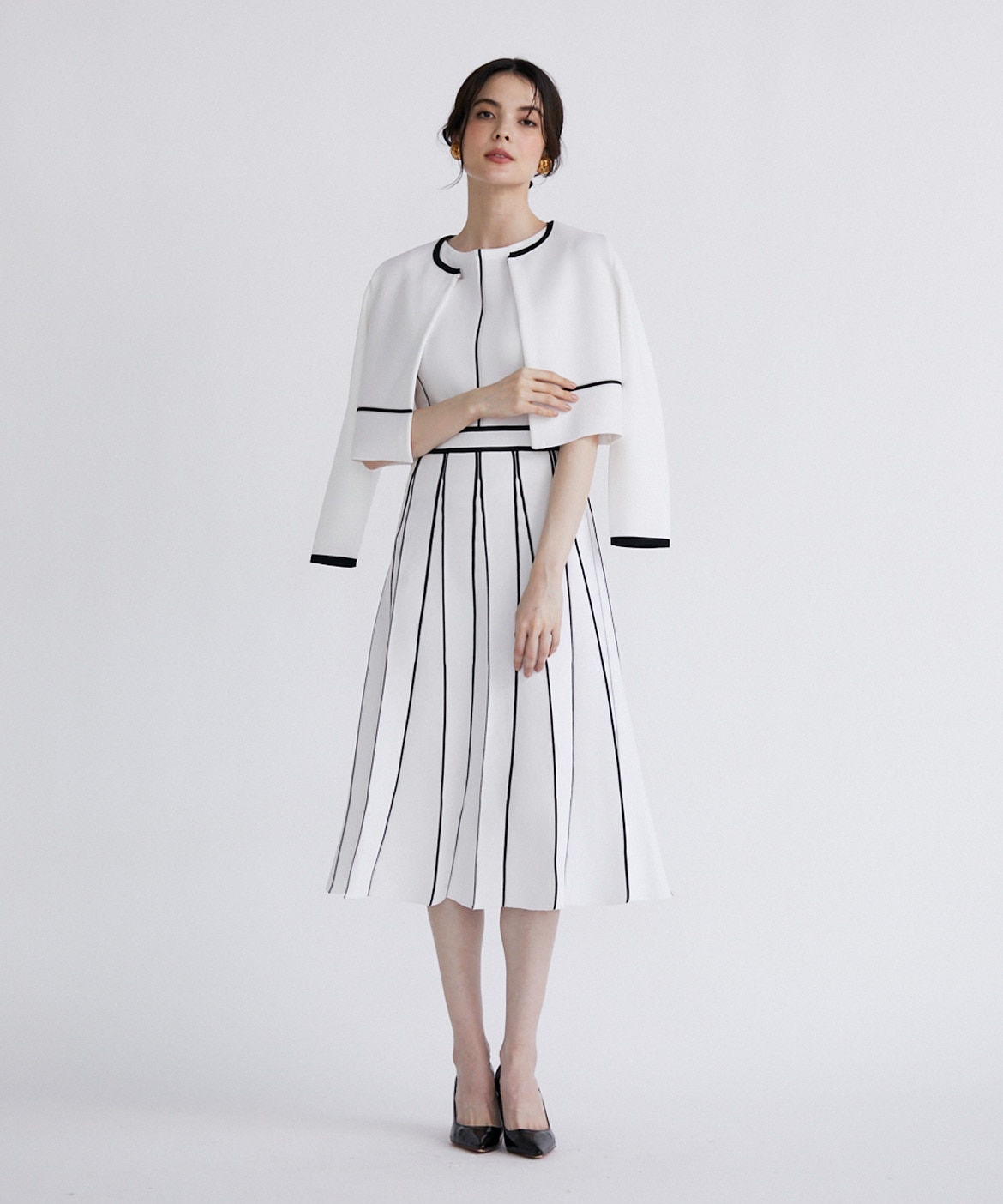 M Maglie le cassetto》ラインニットワンピース｜M Maglie le cassetto