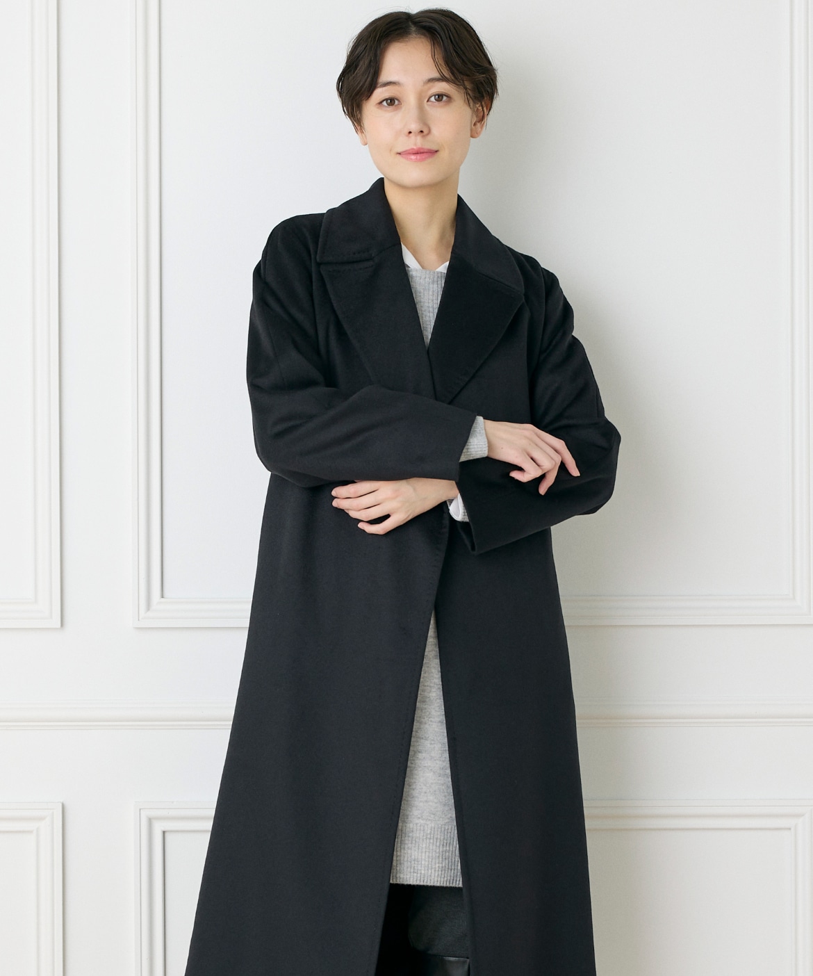 WEB限定》カシミヤ100%ラップコート｜INED（イネド）｜フランドル