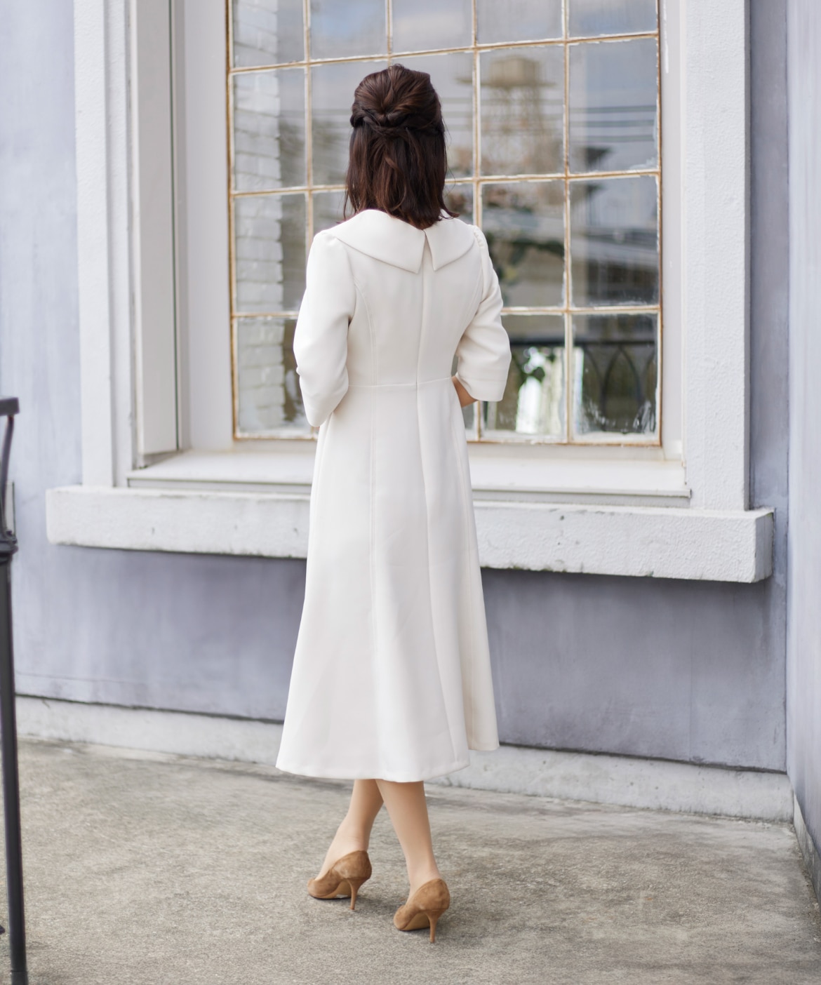 M Maglie le cassetto》ショールカラーワンピース｜M Maglie le