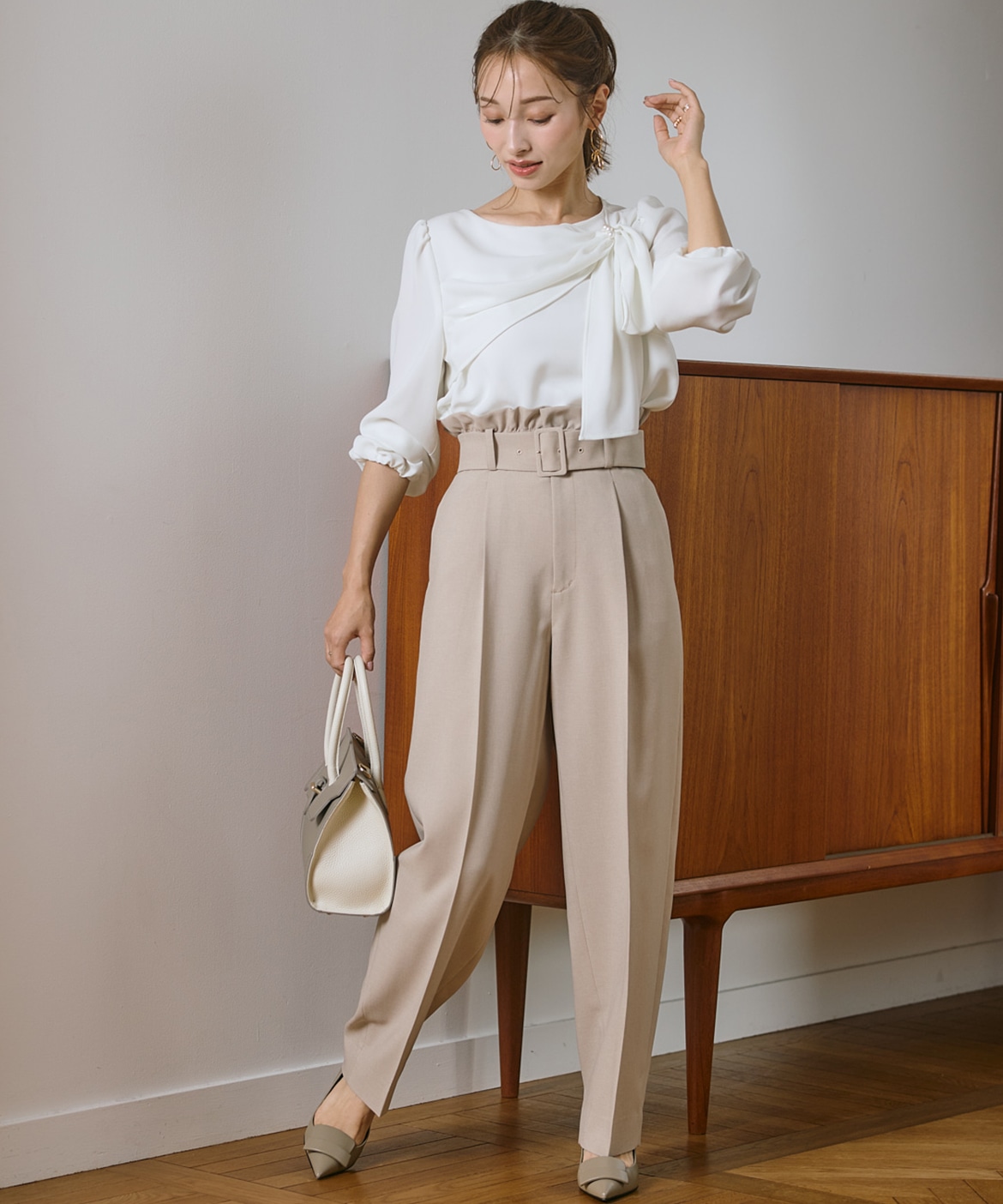 M Maglie le cassetto×吉田理紗》ハイウエストフリルパンツ｜M Maglie