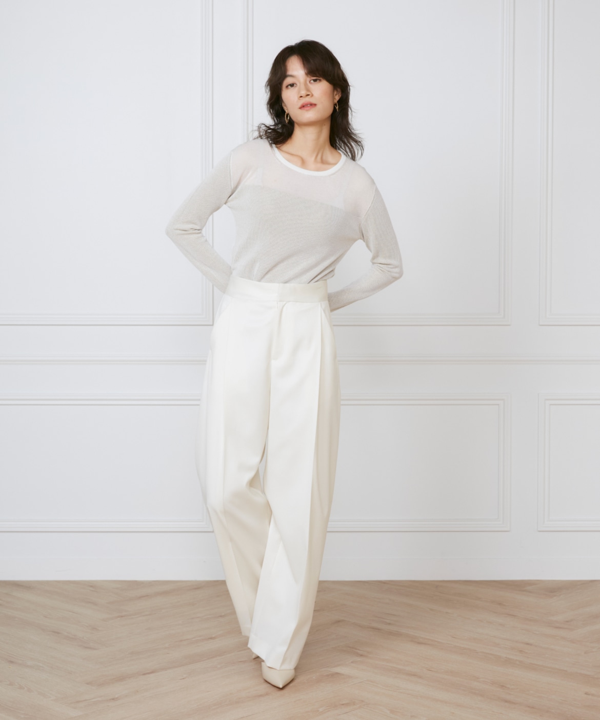 タックワイドパンツ《la veille by SUPERIOR CLOSET》｜INED（イネド