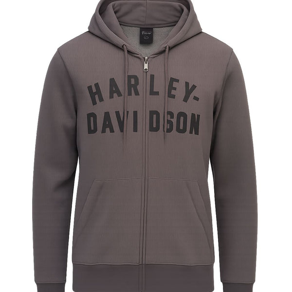 Harley-Davidson Men's Crosscountry Staple Zip-Up Hoodie - Blackened Pe