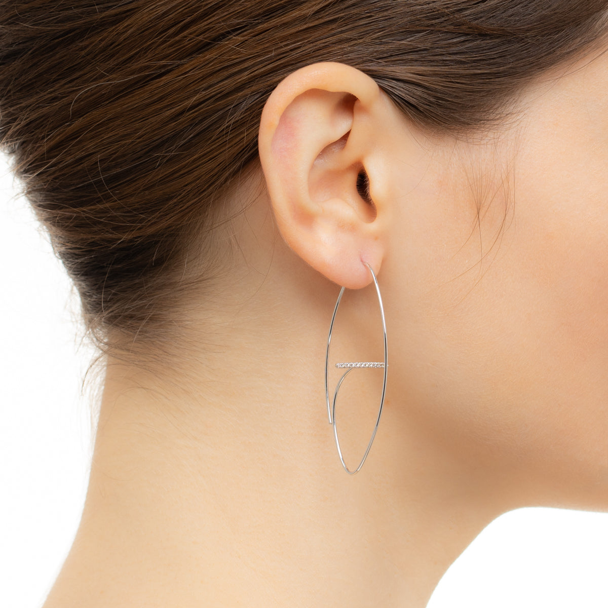 GOSSAMER ダイヤモンド フローティングピアス L サイズ