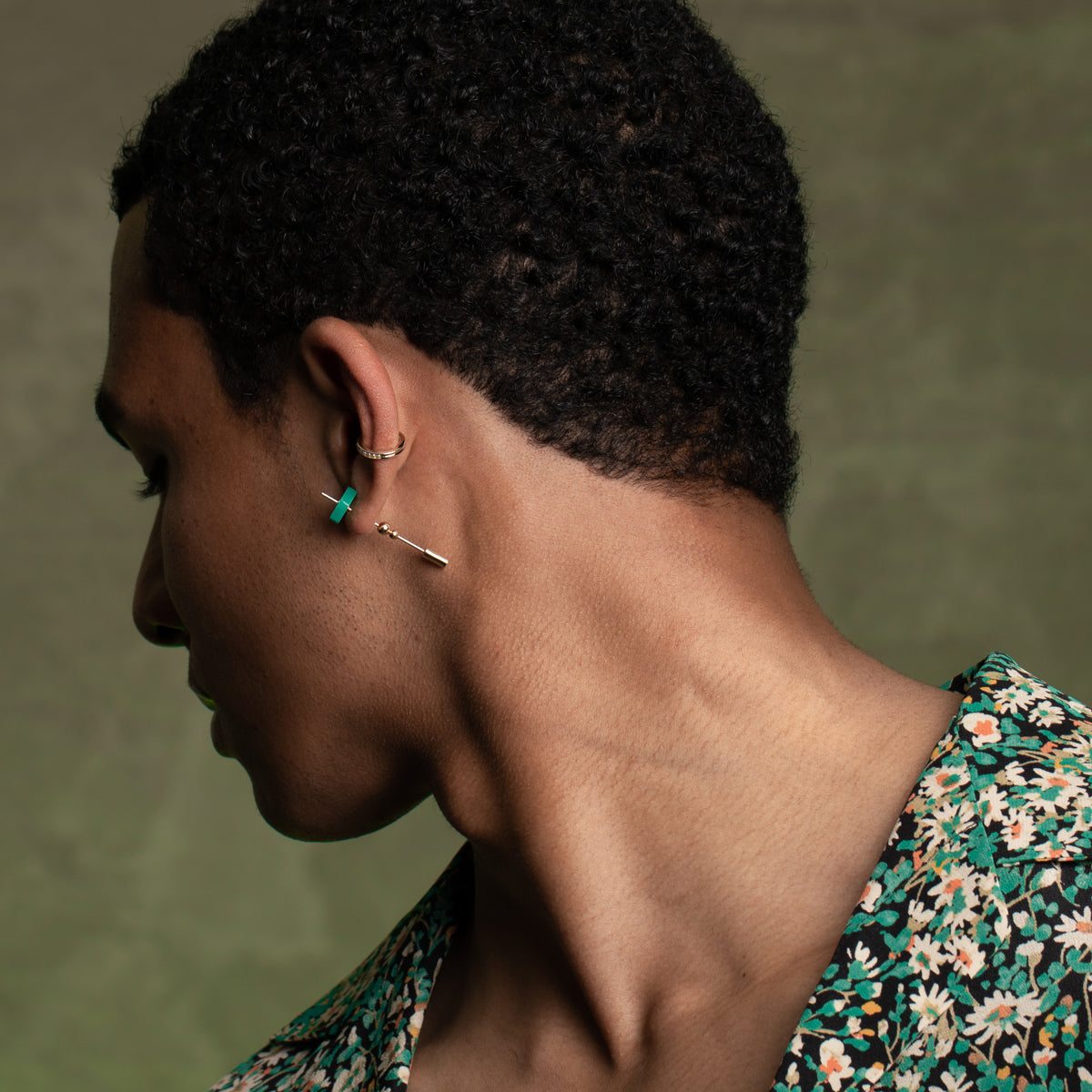 Short SPEAR ピアス / クリソプレーズ