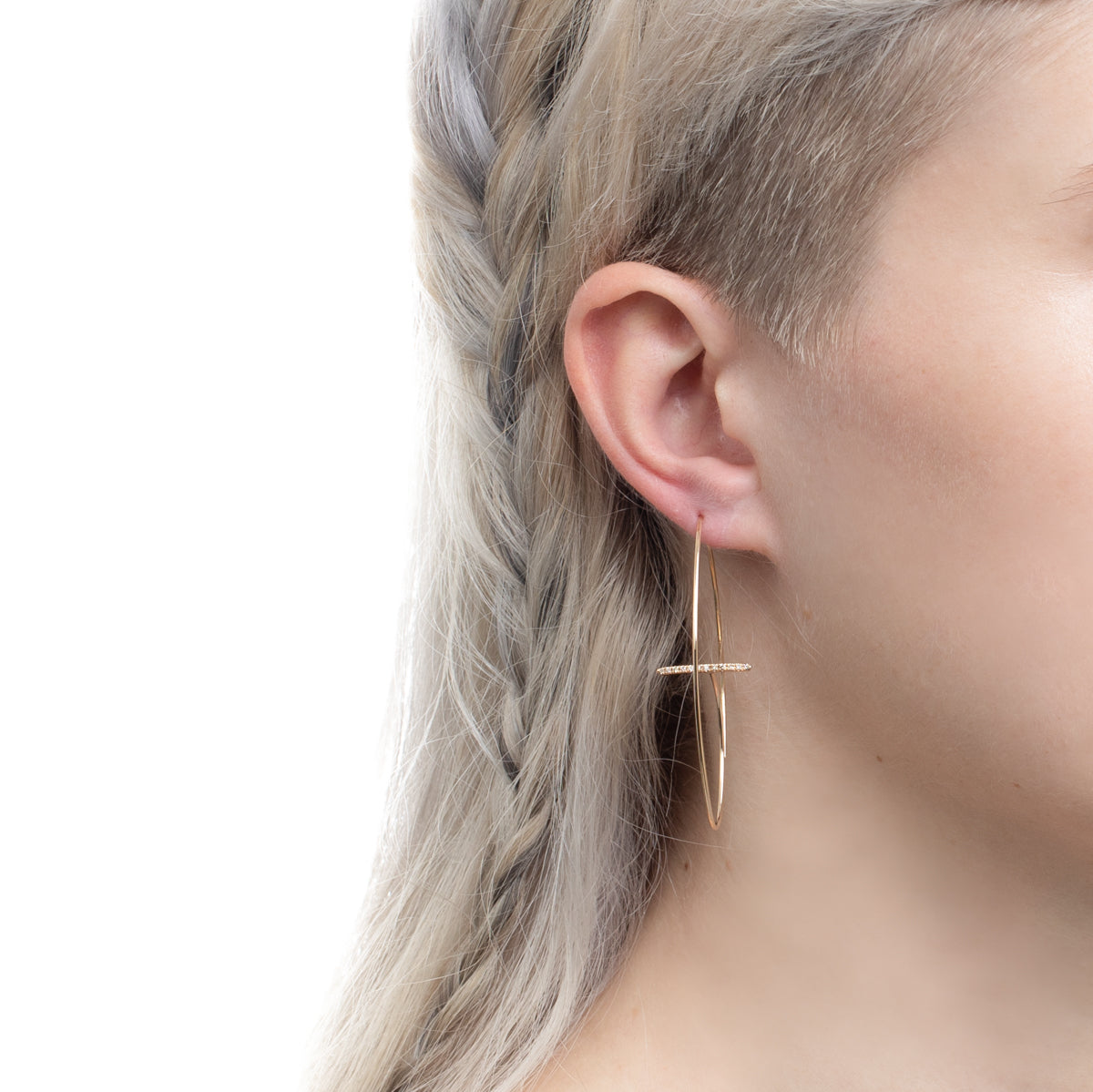 GOSSAMER ダイヤモンド フローティングピアス L サイズ