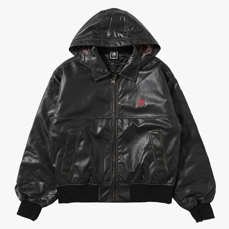 PU LEATHER JACKET -2.COLOR- | IN ONLINE STORE