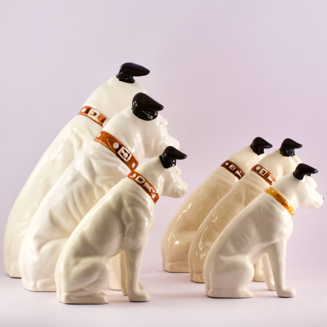 アンティーク ビクター犬（Victor） ニッパー君（Nipper） 陶器 置物 6