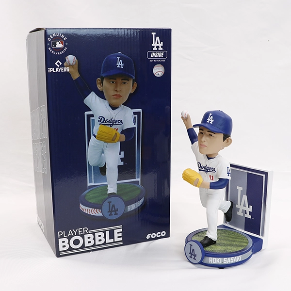ドジャース 佐々木朗希 8インチ BANNERシリーズボブルヘッド （約20cm