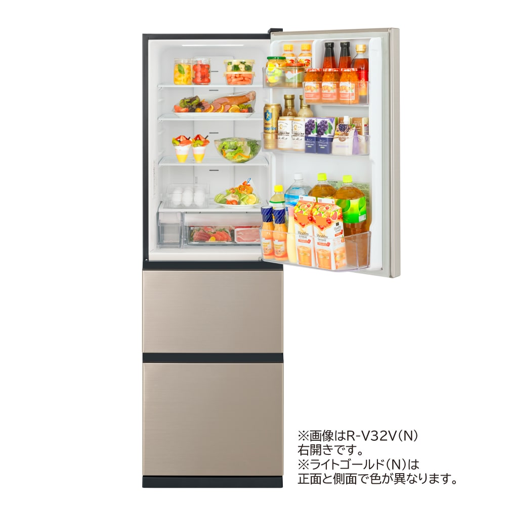 アウトレット】冷蔵庫（315L・左開き）R-V32VL S(グラファイトシルバー