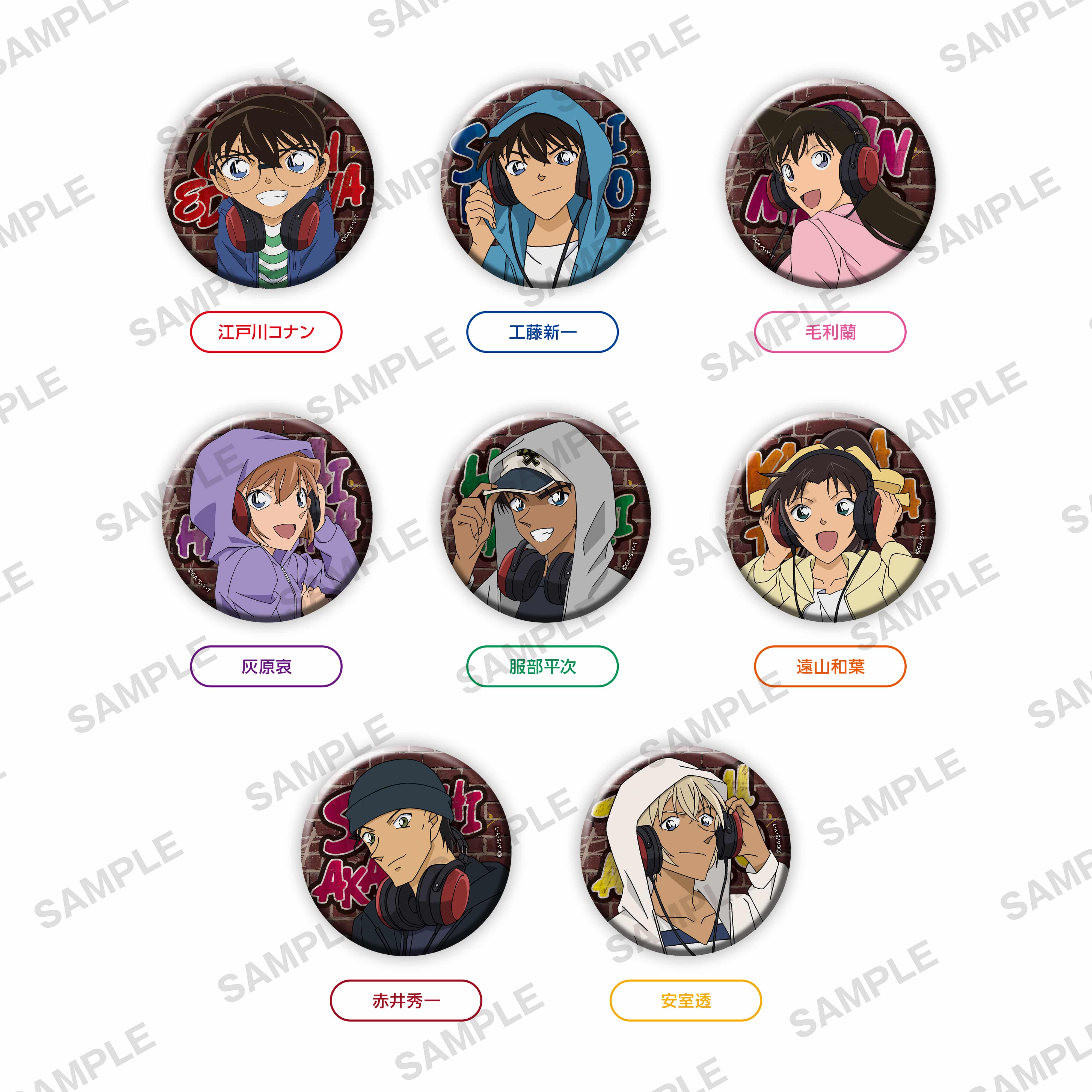 名探偵コナン 缶バッジ＋ヘッドフォンver.BOX: その他グッズ