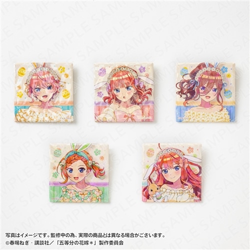 五等分の花嫁＊」ホログラムスクエア缶バッジ 中野三玖: グッズ・文具