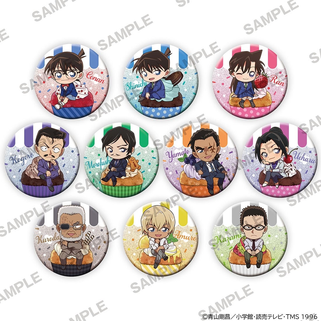名探偵コナン 米花商店街 CONAN GELATO 特典缶バッジ 2019 名探偵