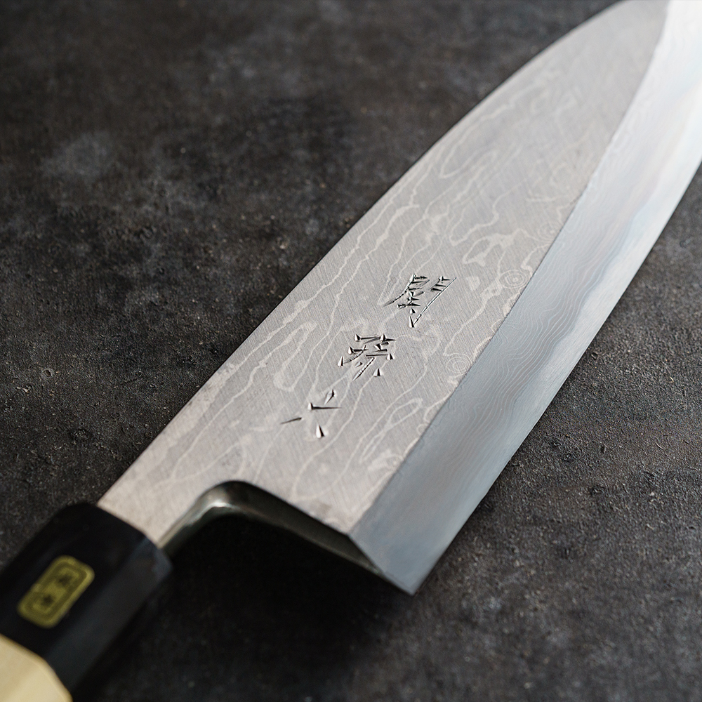 関孫六 青紙鋼ダマスカス 出刃180mm