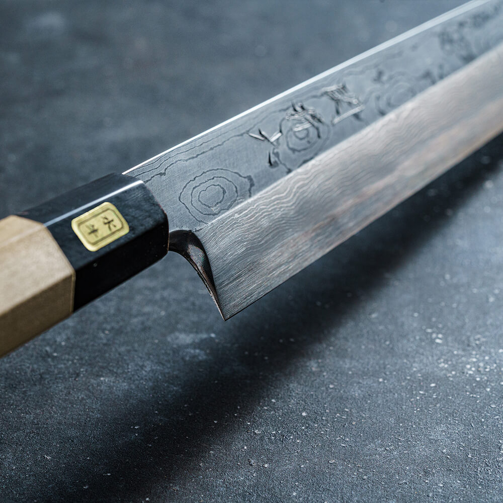 関孫六 青紙鋼ダマスカス 柳刃270mm