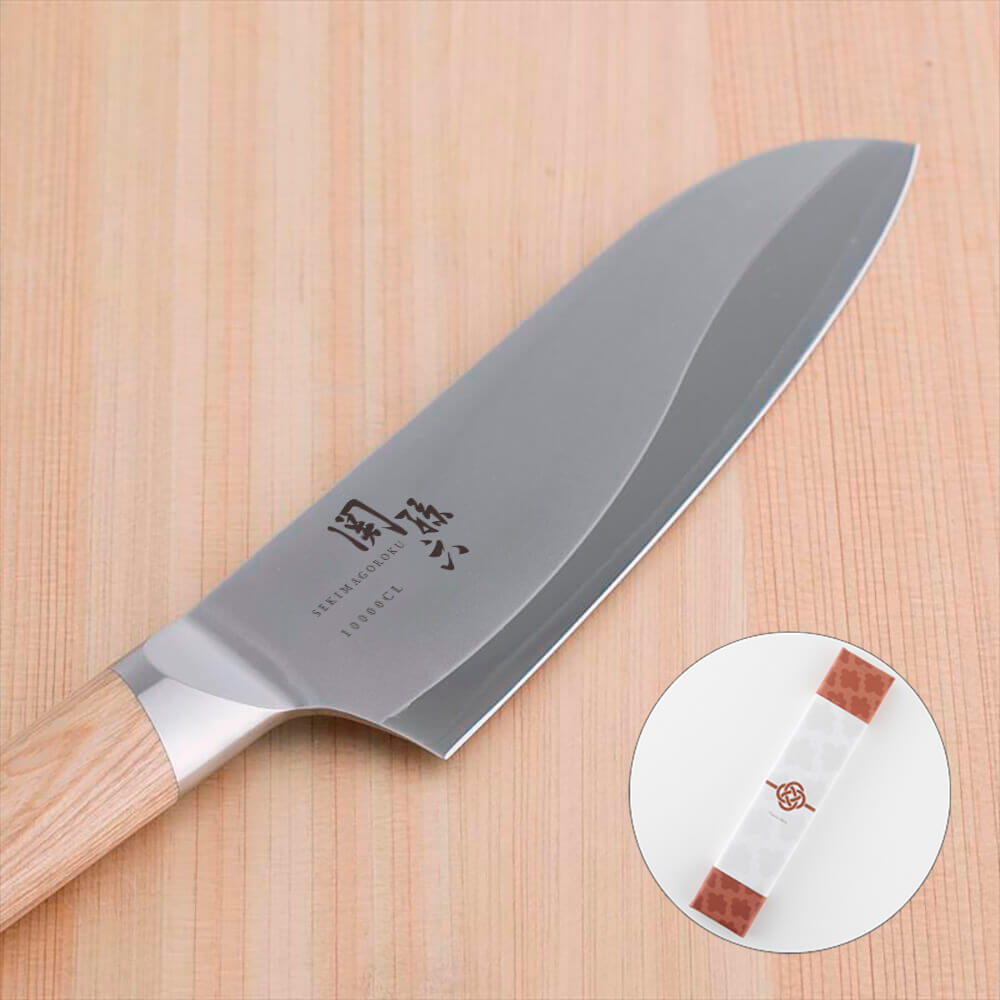 名入れ対応】 関孫六 10000CL 三徳包丁 165mm / ギフト包装付き(Thanks