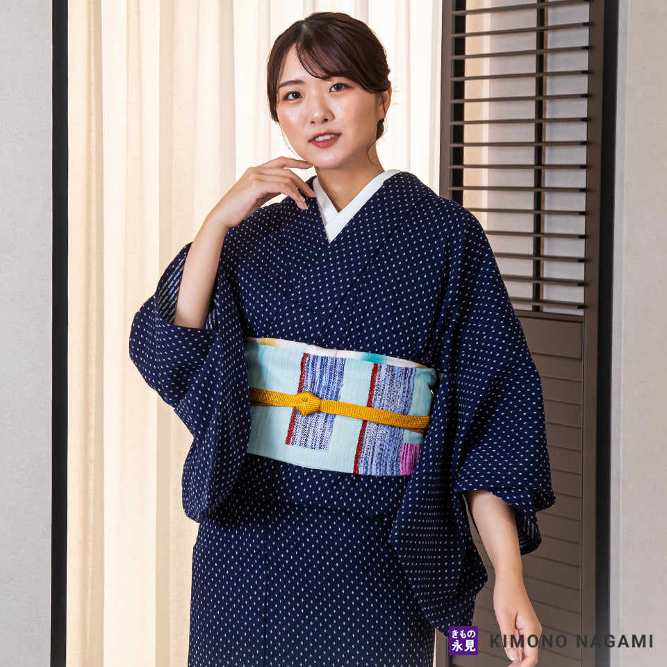 八寸名古屋帯 お仕立て済 西陣 三幸織物 モダンアート柄 – きもの永見