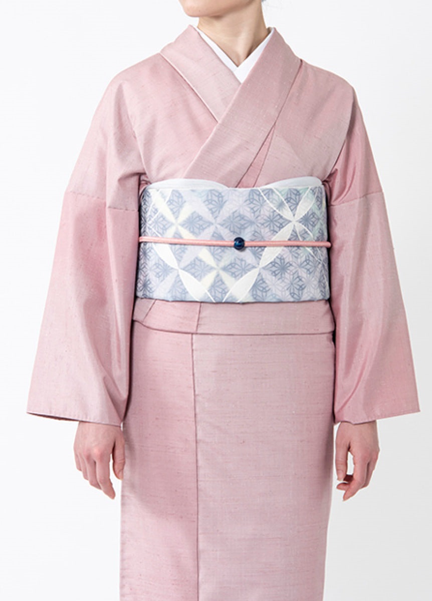 山形紅花染紬 七三取り 紅色 | カジュアル着物 | やまとオンラインストア