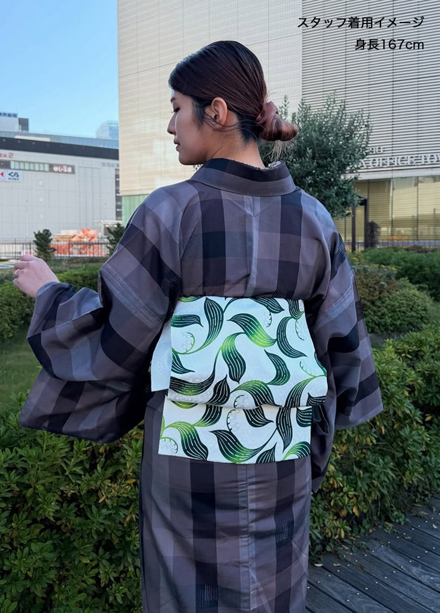 十日町紬 かさね絣格子 濃茶色（お取り寄せ品） | カジュアル着物