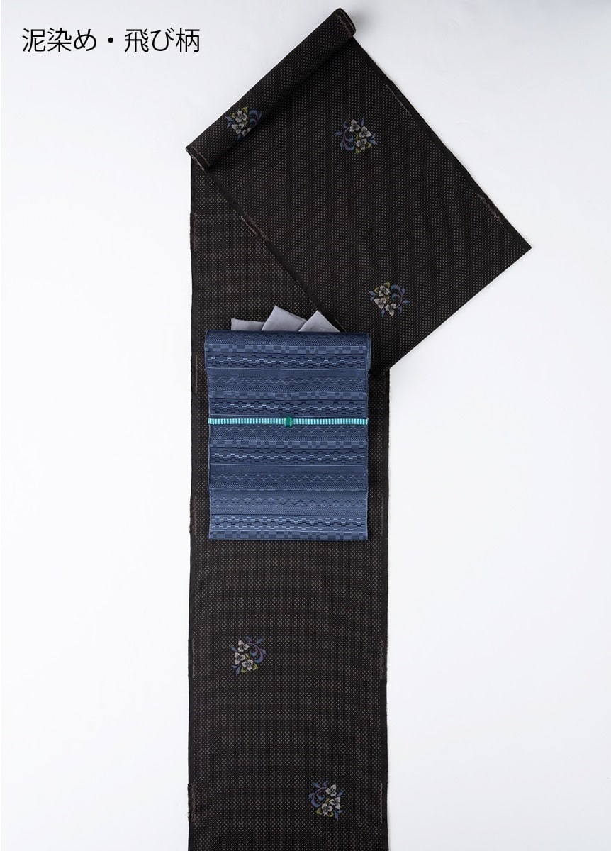 大島紬 泥染め 車輪梅（お取り寄せ品） | カジュアル着物 | やまと