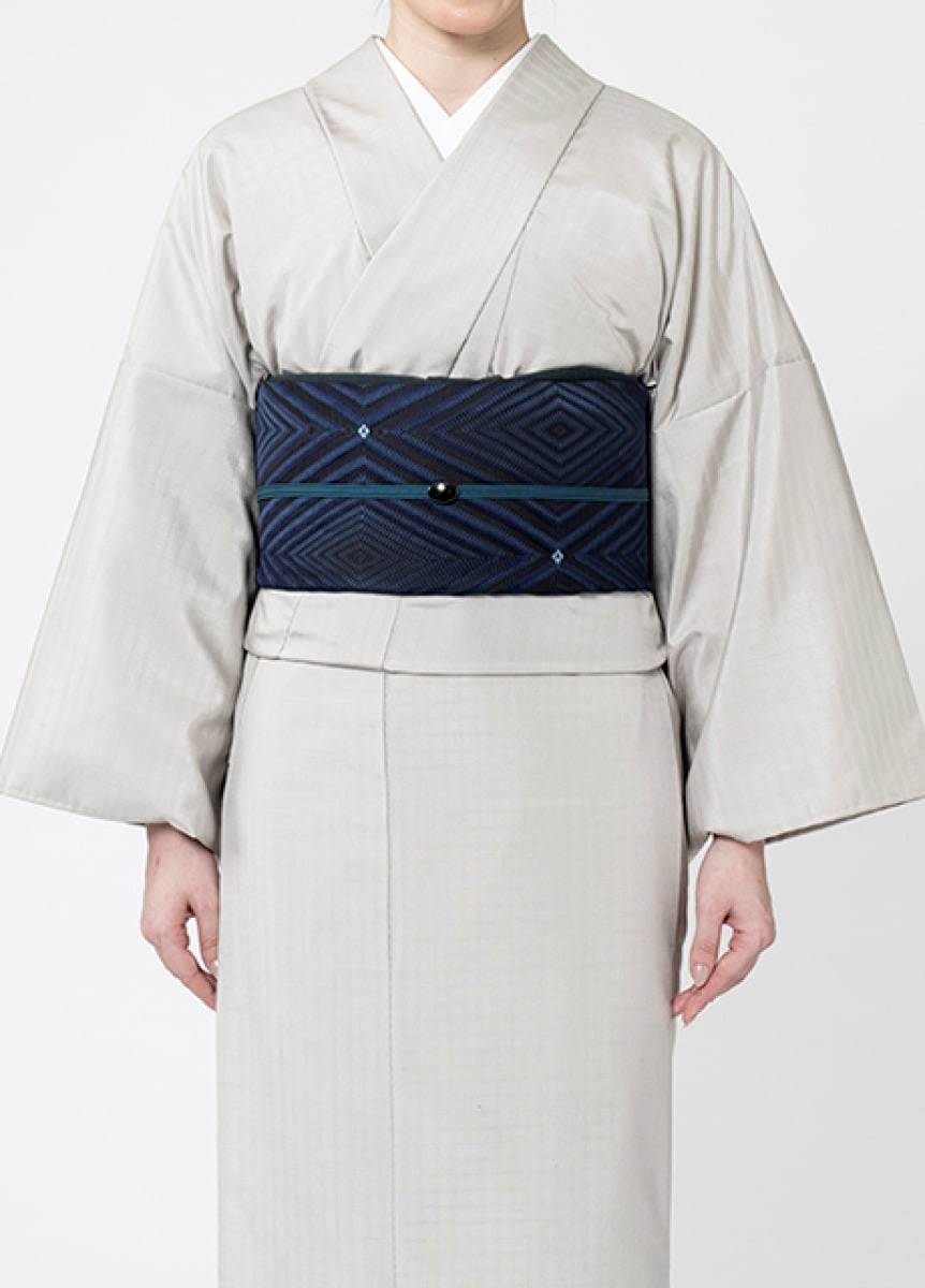 八寸名古屋帯 博多織 アステカン大菱 紺 | 帯 | やまとオンラインストア