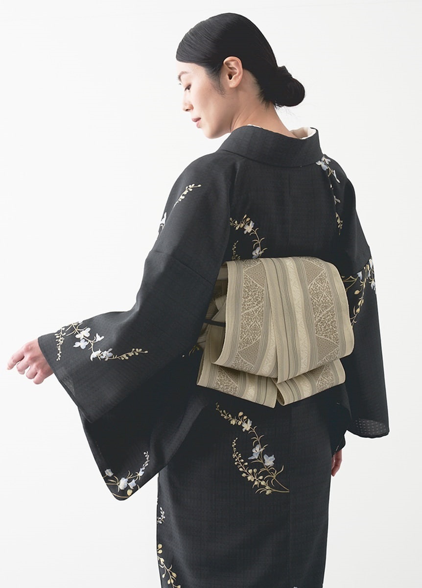 紗半幅帯 博多織 裂取り 白茶色（お取り寄せ品） | 帯 | やまと