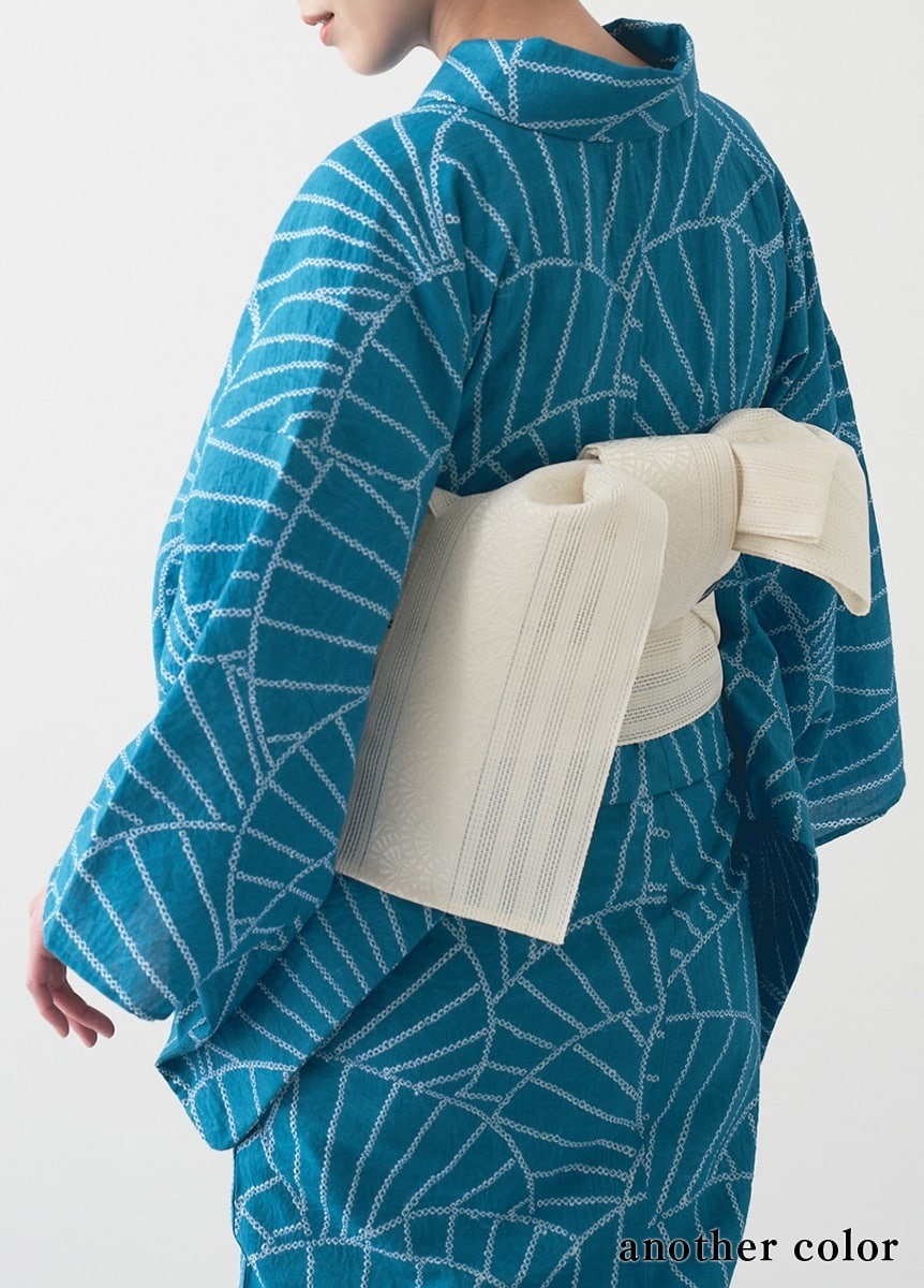 粗紗半幅帯 博多織 青海波・青緑（お取り寄せ品） | 帯 | やまと