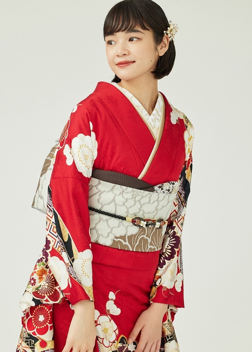 無地三枚重ね衿 亜麻色 | 振袖 | やまとオンラインストア