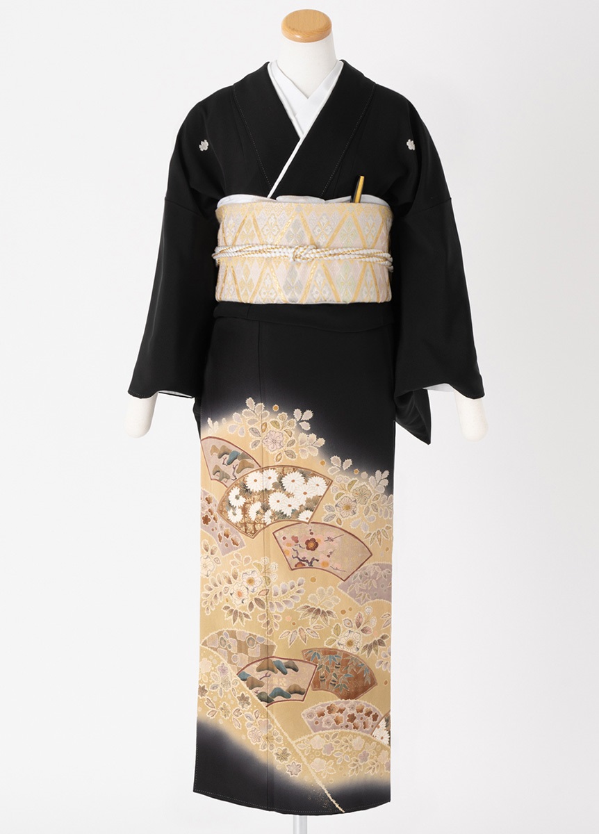 1月下旬～2月中旬 貸出不可】黒留袖一式レンタル 扇辻が花 L | 黒留袖