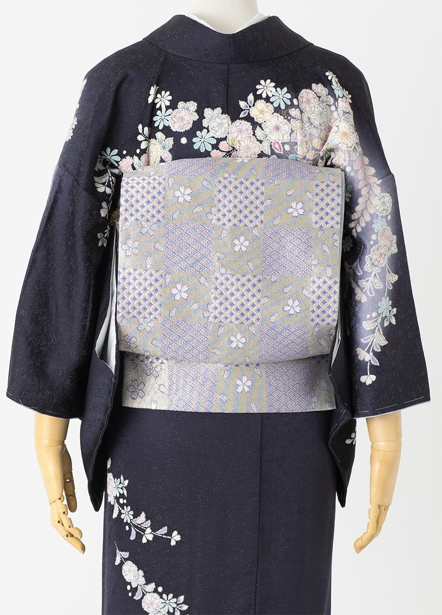 やまとオリジナル訪問着レンタル 辻が花 鉄紺 M | 訪問着レンタル