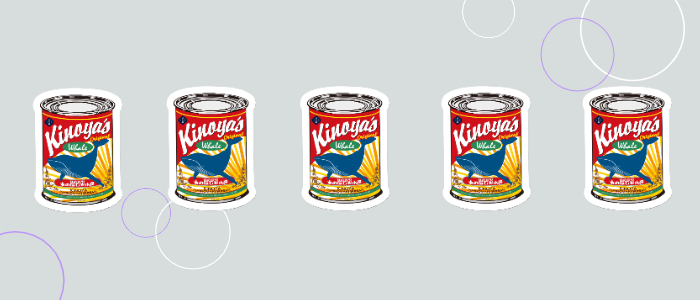 鯨大和煮クラシカル缶ステッカー（宅急便発送） |【公式】木の屋石巻水産