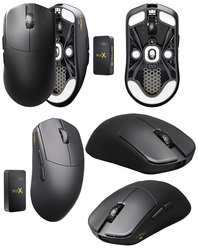 LAMZU Maya X 8Kレシーバー付属 超軽量 約47g ワイヤレスゲーミング