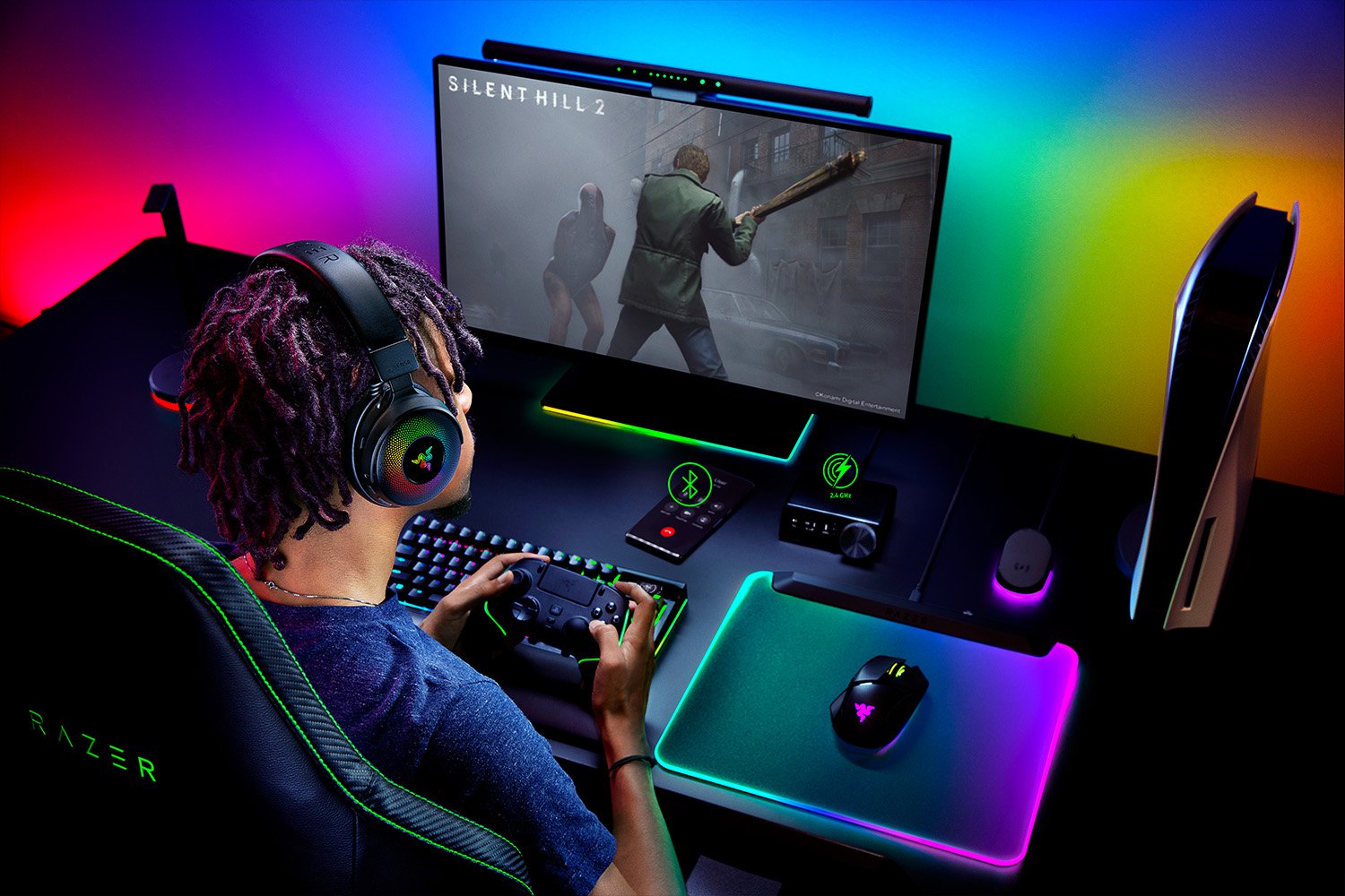 Razer Kraken V4 Pro ワイヤレスゲーミングヘッドセット コントロール