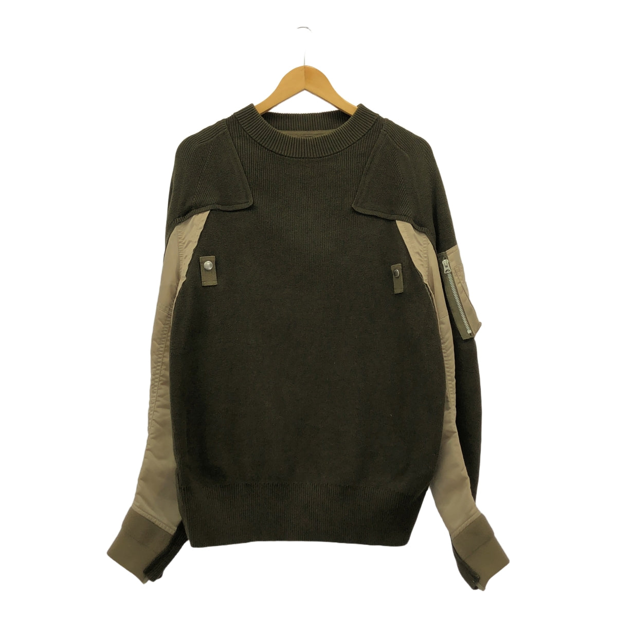 sacai / サカイ | 2022SS | MA-1 ドッキング コットンニット セーター