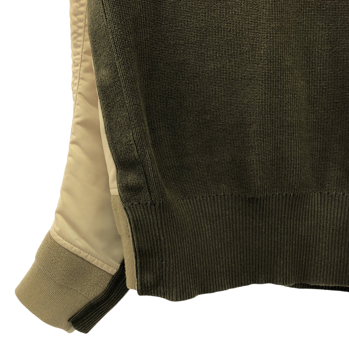 sacai / サカイ | 2022SS | MA-1 ドッキング コットンニット セーター