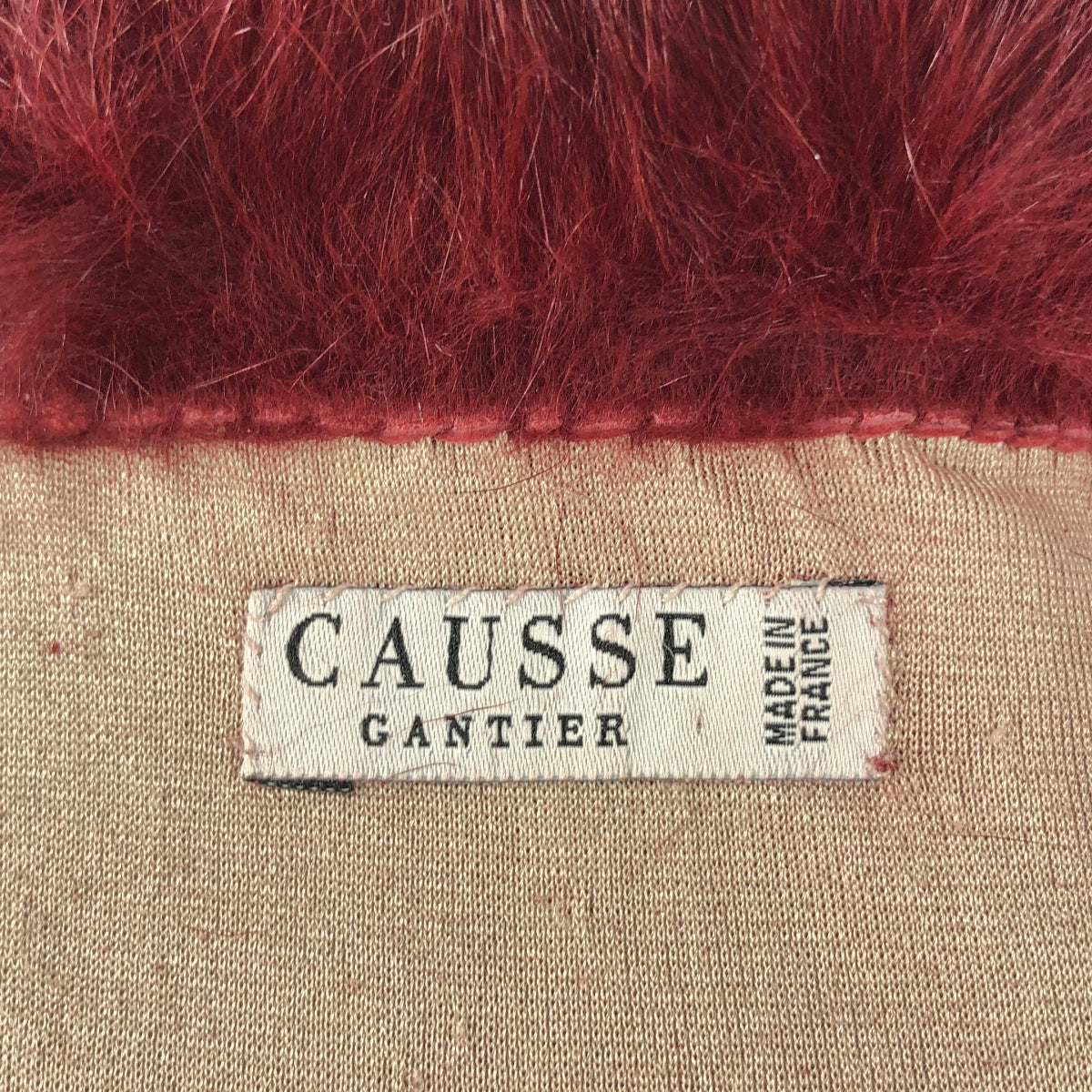CAUSSE / コース | ファー付き レザーグローブ 手袋 | レッド – KLD