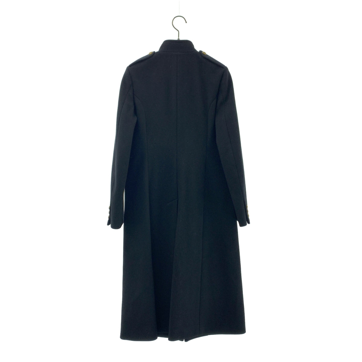 green / グリーン | ウール 金ボタン スタンドカラー ロングコート | 1