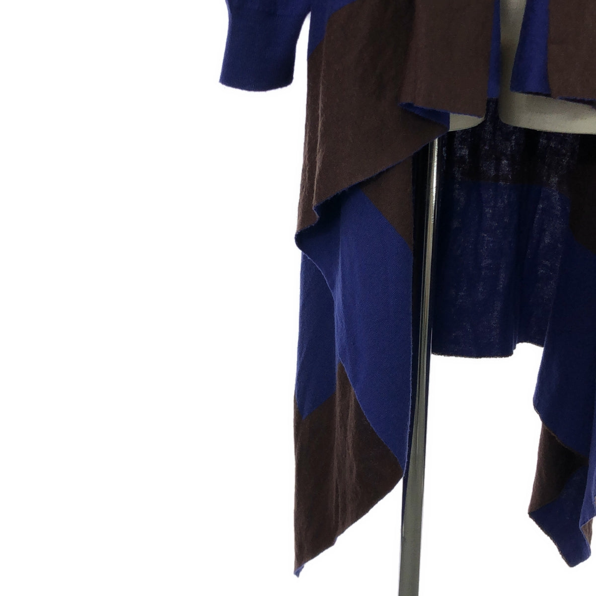 ISSEY MIYAKE FETE 長袖カーディガンブラウン&ブルー イッセイミヤケ